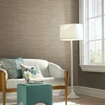 York Wallcoverings Lustrous Grasscloth Silver & Taupe Wallpaper | Wallpaper Twins York Wallcoverings Lustrous Grasscloth Silver & Taupe Wallpaper - SKU Y6201604