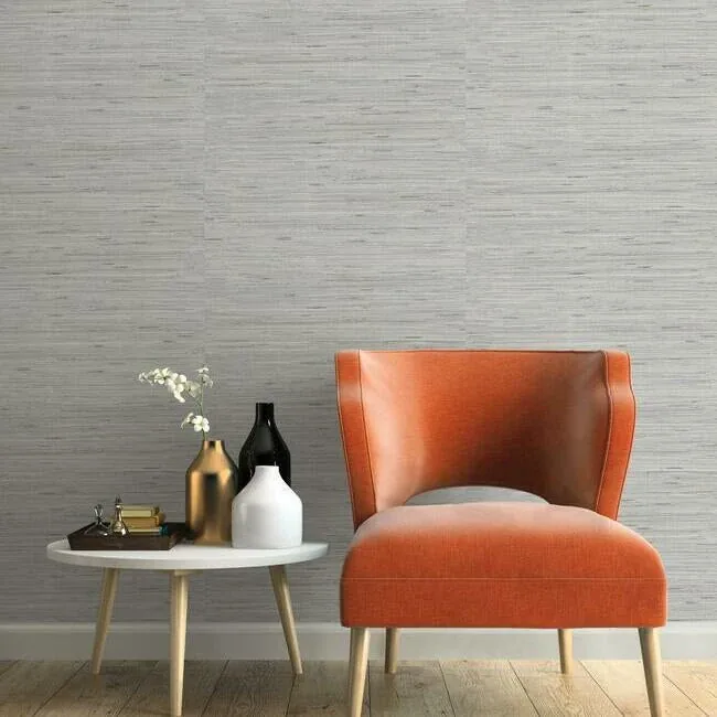 York Wallcoverings Lustrous Grasscloth Silver Wallpaper | Wallpaper Twins York Wallcoverings Lustrous Grasscloth Silver Wallpaper - SKU Y6201602