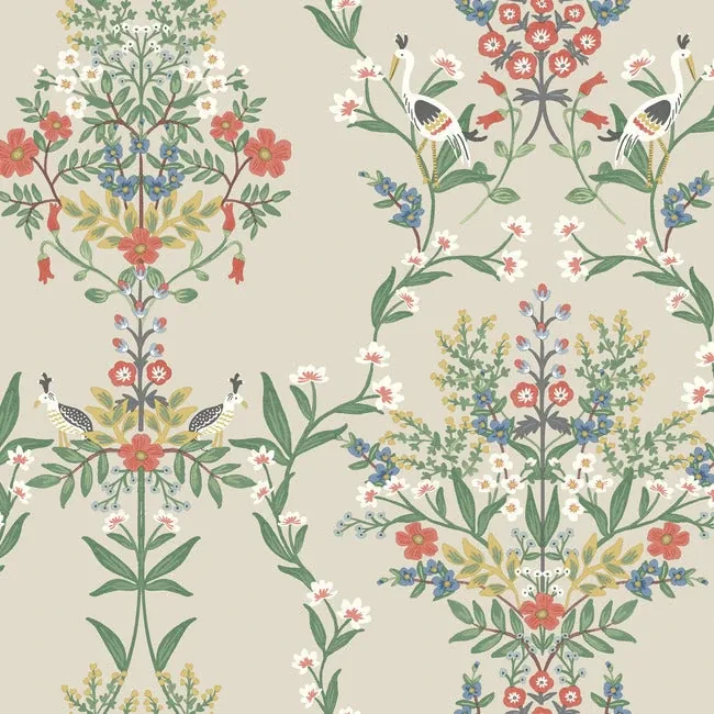 RP7327 | Luxembourg Beige & Red Wallpaper