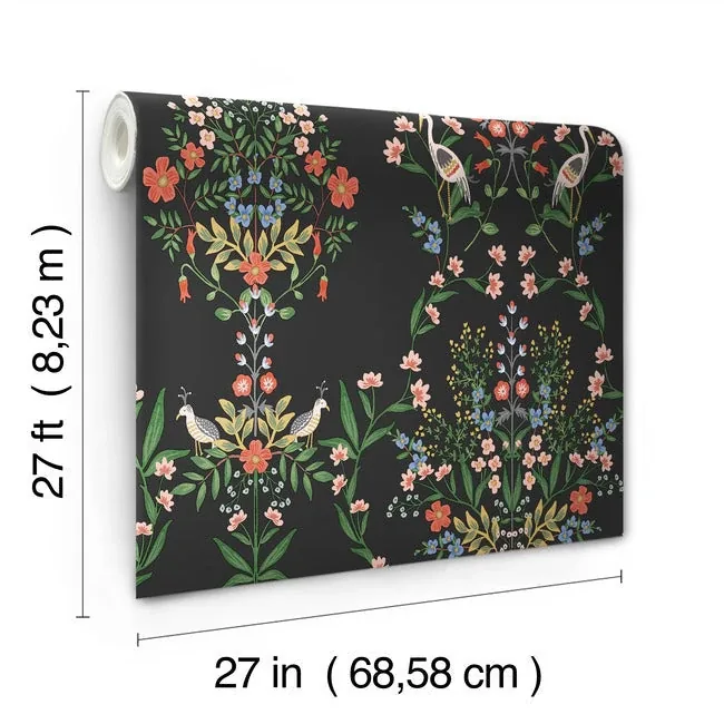 York Wallcoverings Luxembourg Black Wallpaper | Wallpaper Twins York Wallcoverings Luxembourg Black Wallpaper - SKU RP7329