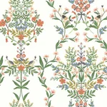 York Wallcoverings Luxembourg White & Green Wallpaper - SKU RP7328
