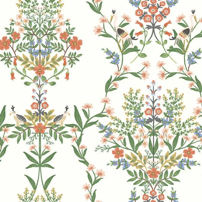 RP7328 | Luxembourg White & Green Wallpaper