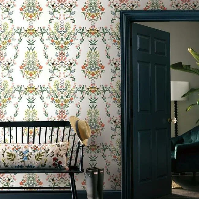 York Wallcoverings Luxembourg White Peel & Stick Wallpaper | Wallpaper Twins York Wallcoverings Luxembourg White Peel & Stick Wallpaper - SKU PSW1327RL