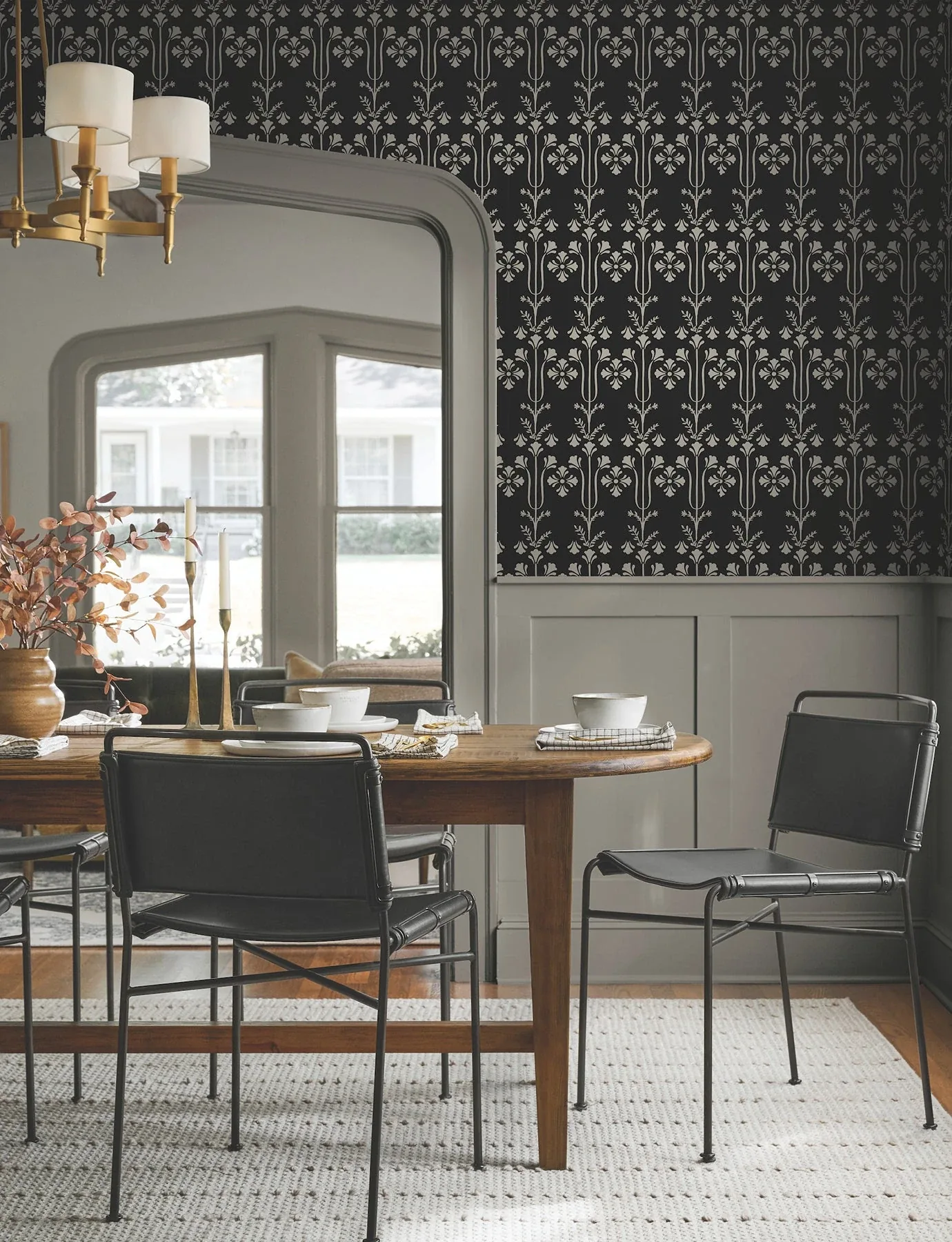 York Wallcoverings Lydia Black Wallpaper - SKU MF4803
