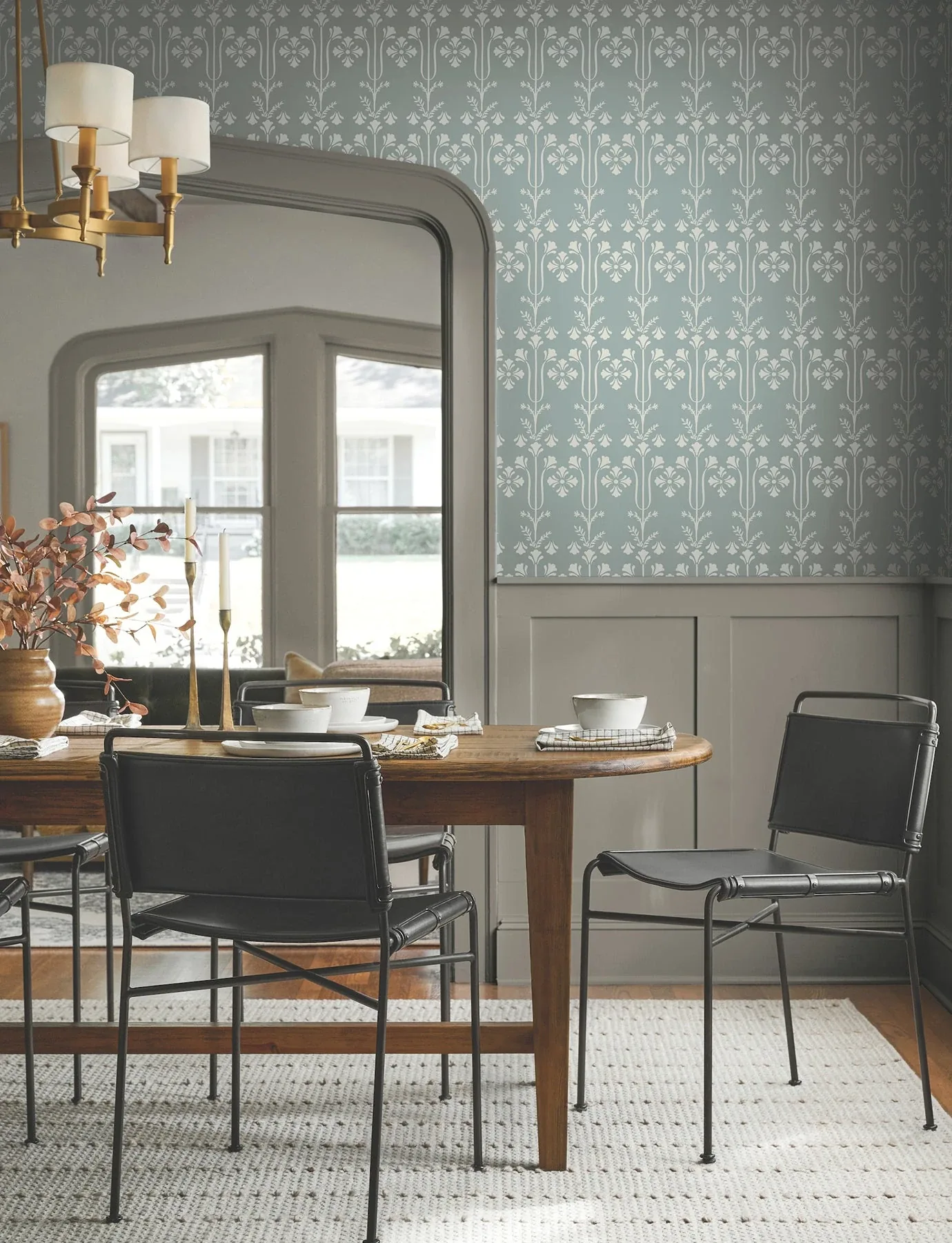York Wallcoverings Lydia Blue Wallpaper - SKU MF4806