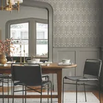 York Wallcoverings Lydia Taupe Wallpaper | Wallpaper Twins York Wallcoverings Lydia Taupe Wallpaper - SKU MF4805