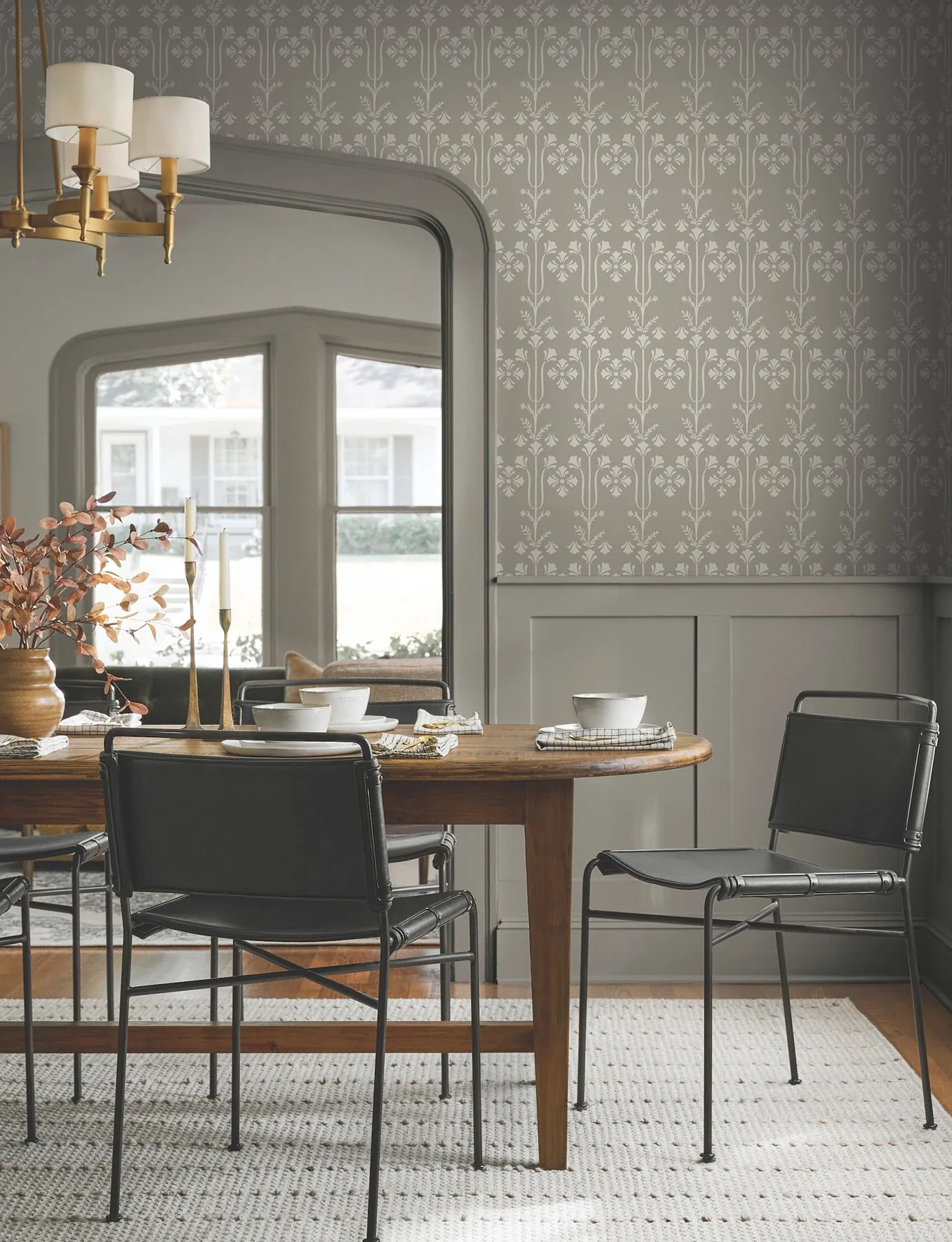 York Wallcoverings Lydia Taupe Wallpaper | Wallpaper Twins York Wallcoverings Lydia Taupe Wallpaper - SKU MF4805