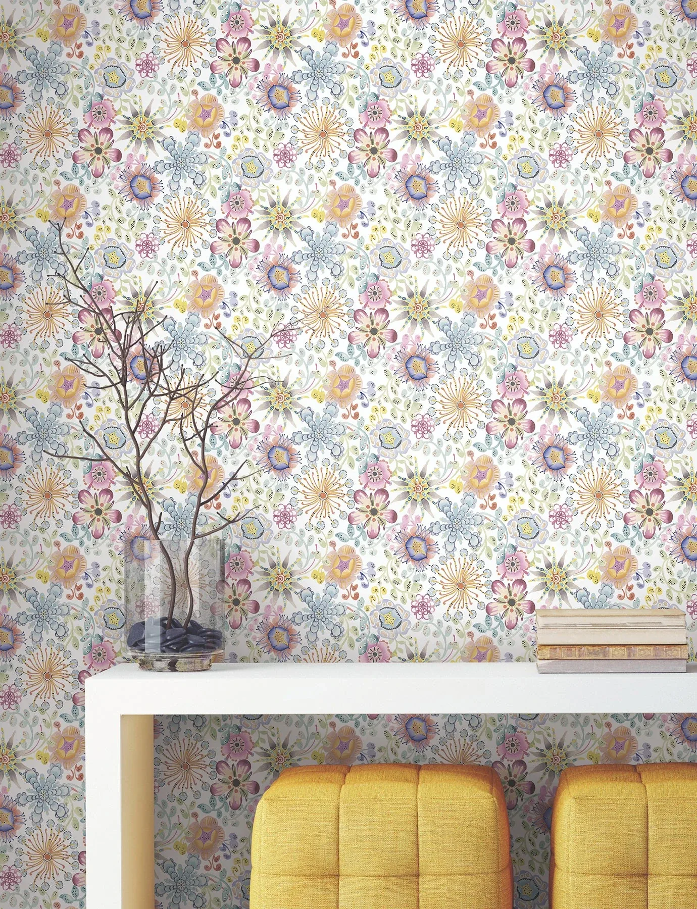 York Wallcoverings Magic Garden Multicolor Peel & Stick Wallpaper - SKU PSW1636RL