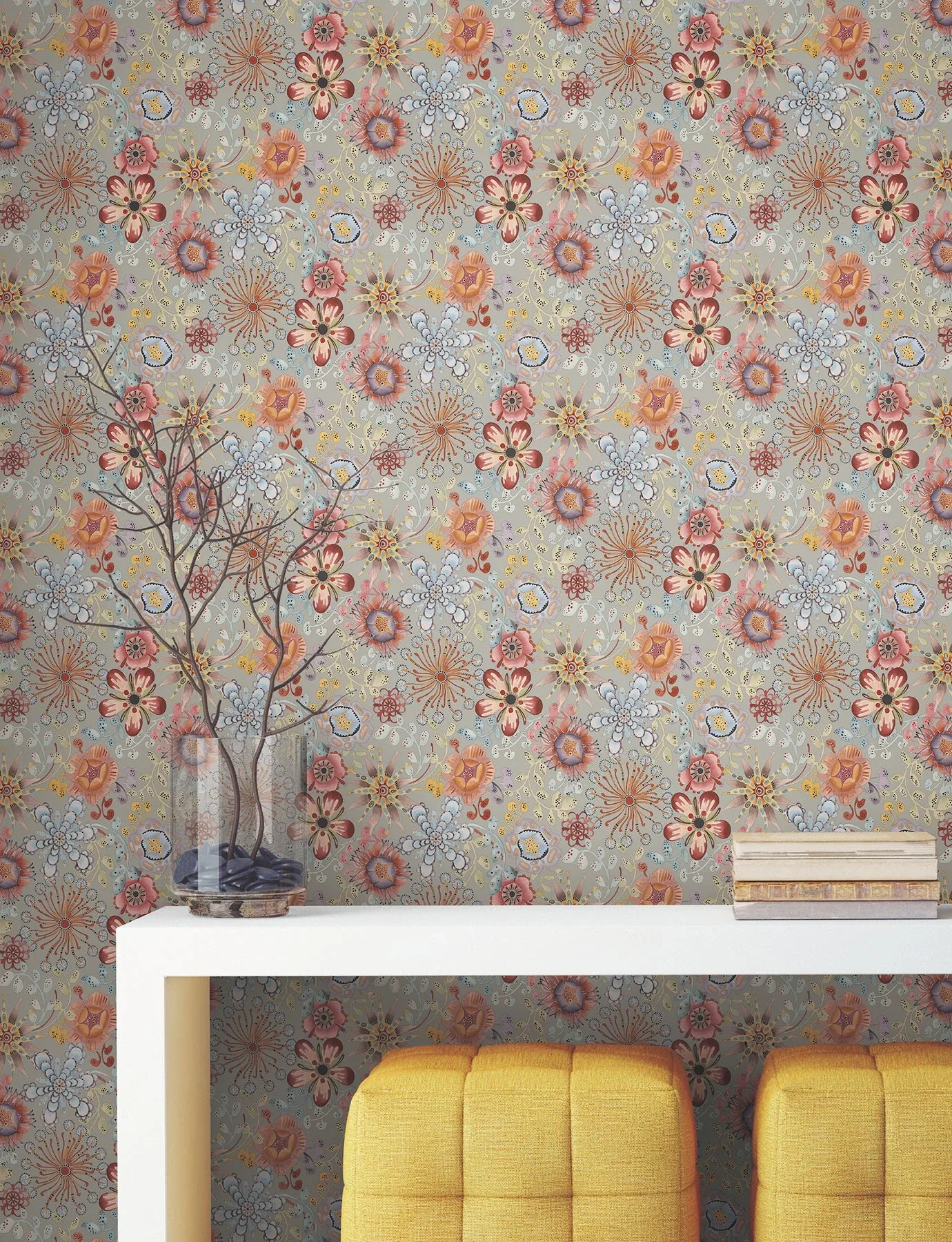 York Wallcoverings Magic Garden Multicolor Peel & Stick Wallpaper | Wallpaper Twins York Wallcoverings Magic Garden Multicolor Peel & Stick Wallpaper - SKU PSW1637RL