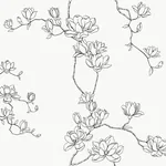 York Wallcoverings Magnolia Black Branches Wallpaper | Wallpaper Twins York Wallcoverings Magnolia Black Branches Wallpaper - SKU MF4731