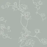 York Wallcoverings Magnolia Eucalyptus Branches Wallpaper - SKU MF4734