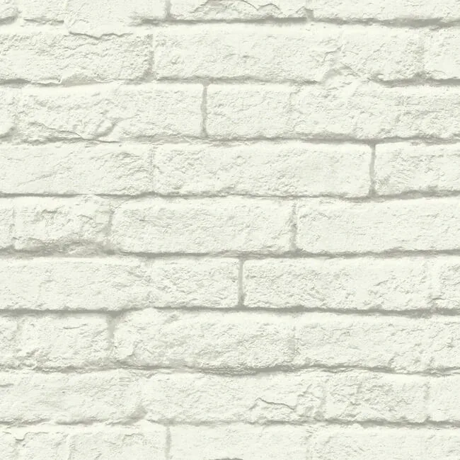York Wallcoverings Magnolia Home Brick & Mortar White Peel & Stick Wallpaper - SKU PSW1174RL
