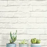 York Wallcoverings Magnolia Home Brick & Mortar White Peel & Stick Wallpaper | Wallpaper Twins York Wallcoverings Magnolia Home Brick & Mortar White Peel & Stick Wallpaper - SKU PSW1174RL