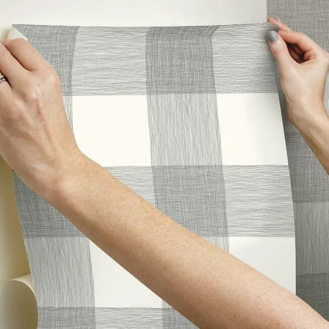 York Wallcoverings Magnolia Home Common Thread Black & White Peel & Stick Wallpaper | Wallpaper Twins York Wallcoverings Magnolia Home Common Thread Black & White Peel & Stick Wallpaper - SKU PSW1000RL