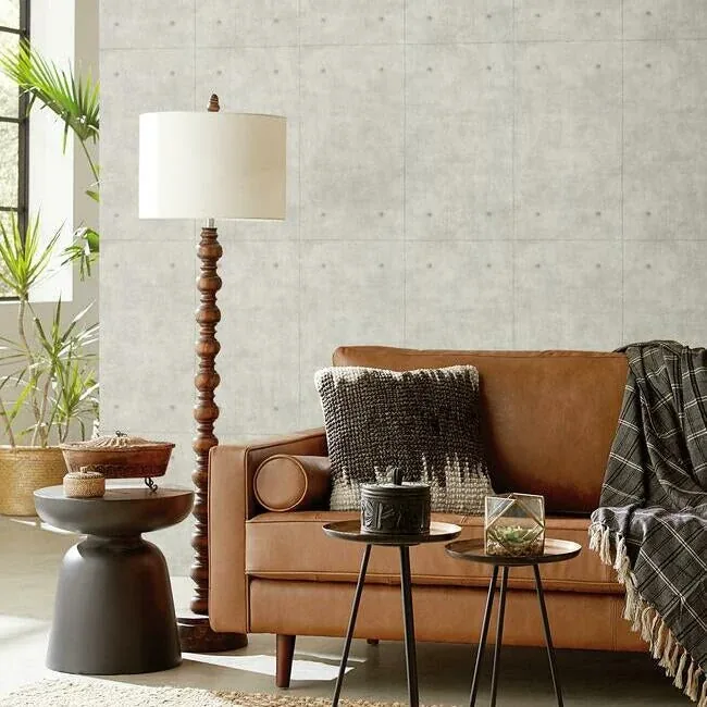 York Wallcoverings Magnolia Home Concrete Grey Peel & Stick Wallpaper - SKU PSW1173RL