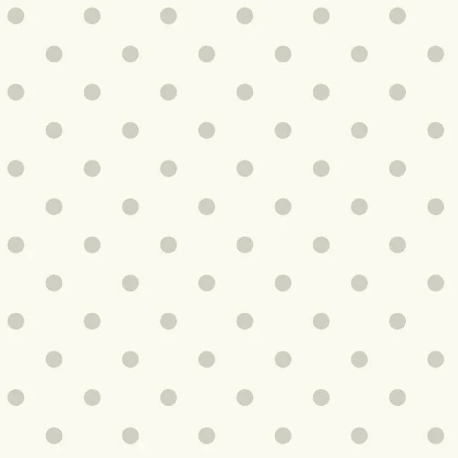 York Wallcoverings Magnolia Home Dots on Dots Cream & Grey Peel & Stick Wallpaper - SKU PSW1177RL