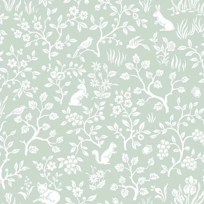 York Wallcoverings Magnolia Home Fox & Hare Green Peel & Stick Wallpaper - SKU PSW1167RL