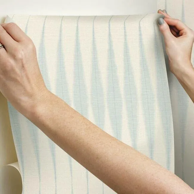 York Wallcoverings Magnolia Home Handloom Baby Blue Peel & Stick Wallpaper - SKU PSW1005RL