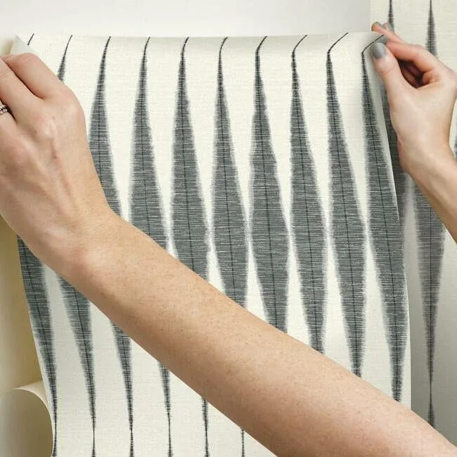York Wallcoverings Magnolia Home Handloom Black Peel & Stick Wallpaper - SKU PSW1004RL