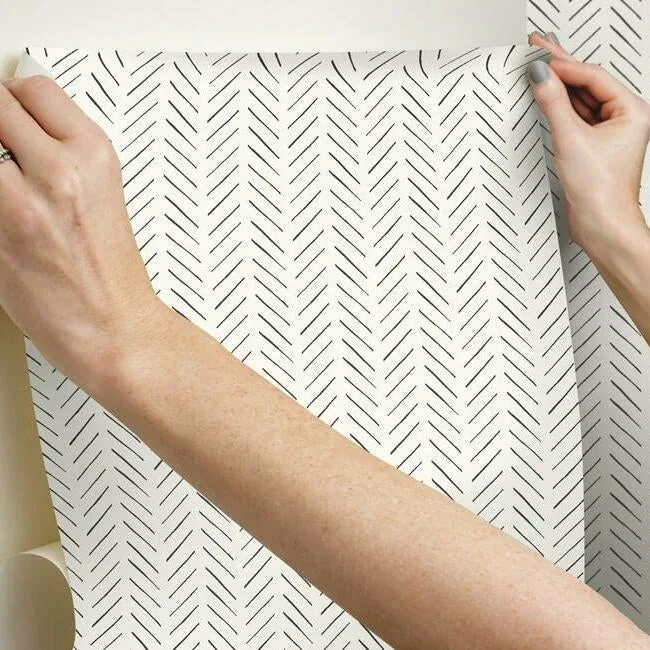 York Wallcoverings Magnolia Home Pick-Up Sticks Black Peel & Stick Wallpaper - SKU PSW1020RL