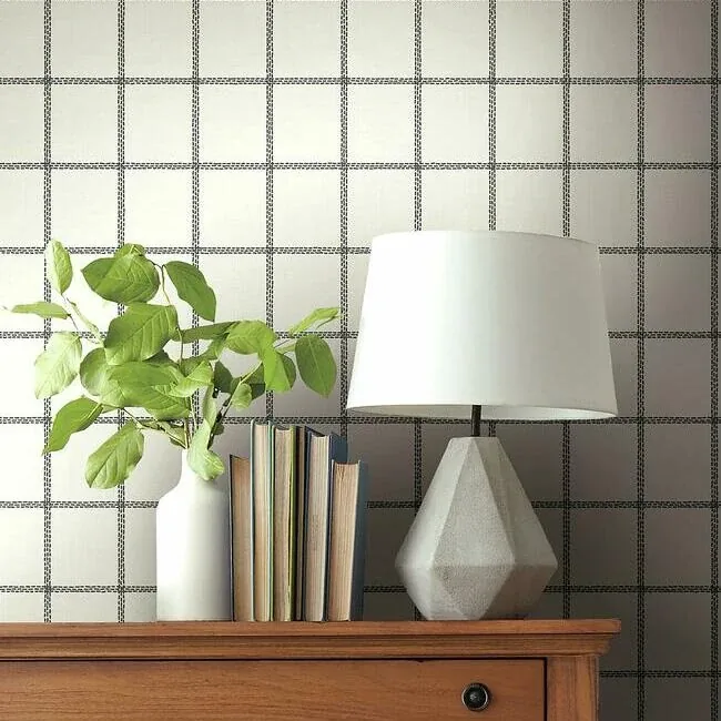 York Wallcoverings Magnolia Home Sunday Best Black Peel & Stick Wallpaper | Wallpaper Twins York Wallcoverings Magnolia Home Sunday Best Black Peel & Stick Wallpaper - SKU PSW1023RL