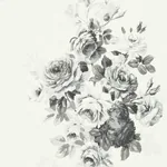 York Wallcoverings Magnolia Home Tea Rose White & Black Peel & Stick Wallpaper - SKU PSW1157RL