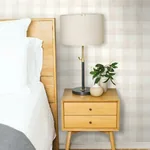 York Wallcoverings Magnolia Home Watercolor Check Pink Peel & Stick Wallpaper - SKU PSW1170RL