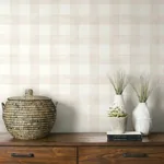 York Wallcoverings Magnolia Home Watercolor Check Pink Peel & Stick Wallpaper - SKU PSW1170RL