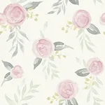 York Wallcoverings Magnolia Home Watercolor Roses Pink Peel & Stick Wallpaper | Wallpaper Twins York Wallcoverings Magnolia Home Watercolor Roses Pink Peel & Stick Wallpaper - SKU PSW1010RL