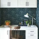 York Wallcoverings Magnolia Home Wildflower White & Blue Peel & Stick Wallpaper - SKU PSW1154RL