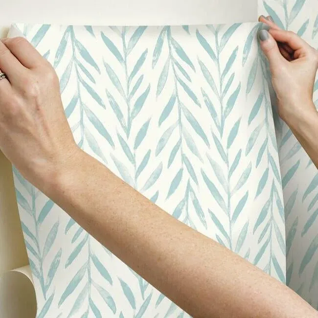 York Wallcoverings Magnolia Home Willow Blue Peel & Stick Wallpaper - SKU PSW1019RL