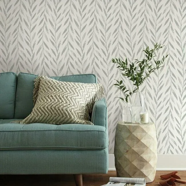 York Wallcoverings Magnolia Home Willow Grey Peel & Stick Wallpaper - SKU PSW1018RL