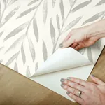York Wallcoverings Magnolia Home Willow Grey Peel & Stick Wallpaper - SKU PSW1018RL