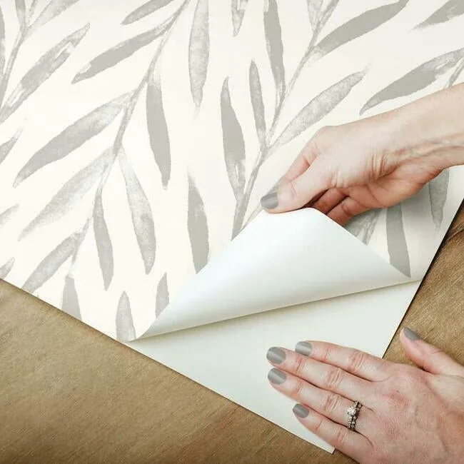 York Wallcoverings Magnolia Home Willow Grey Peel & Stick Wallpaper - SKU PSW1018RL