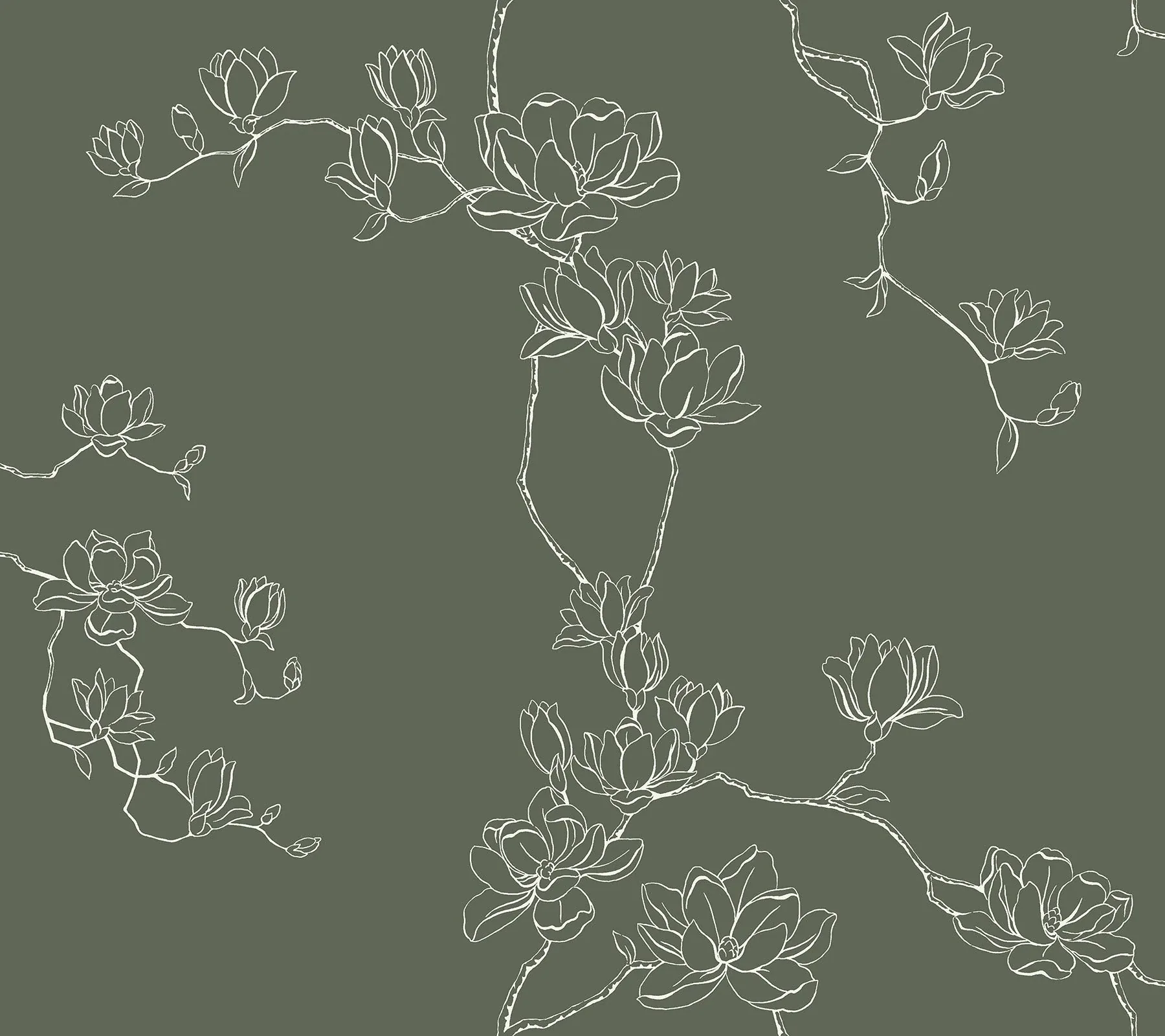 MF4735 | Magnolia Pine Branches Wallpaper