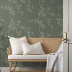 York Wallcoverings Magnolia Pine Branches Wallpaper - SKU MF4735