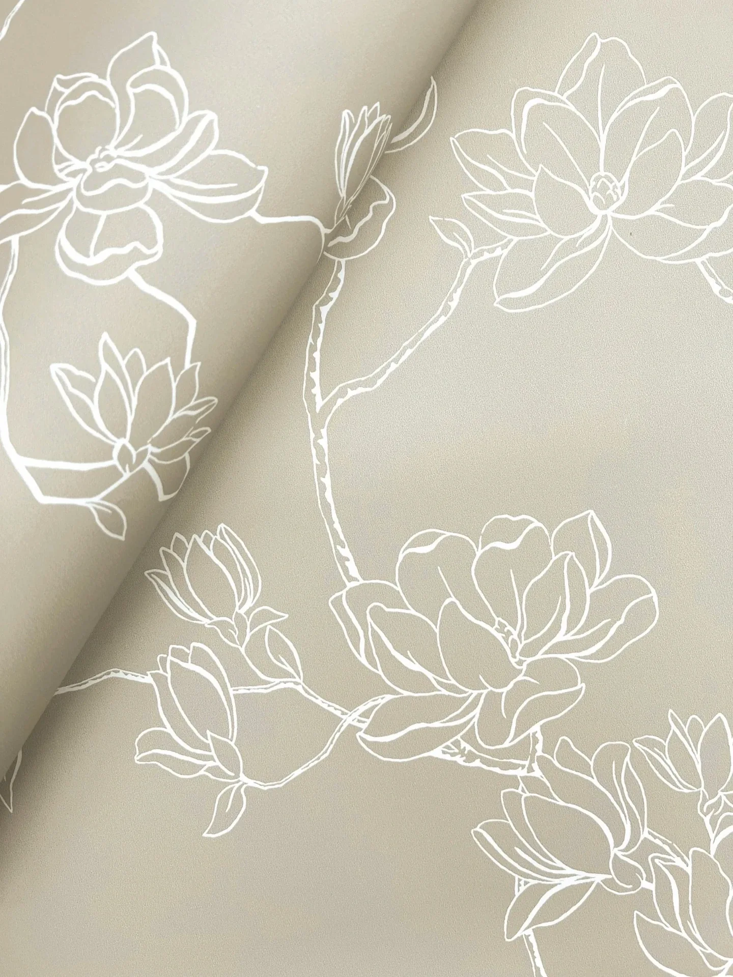 York Wallcoverings Magnolia Taupe Branches Wallpaper | Wallpaper Twins York Wallcoverings Magnolia Taupe Branches Wallpaper - SKU MF4736