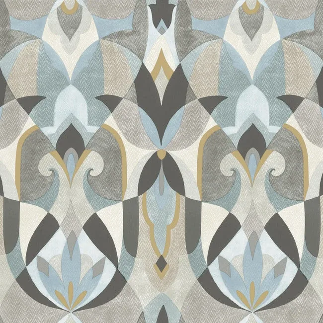 MN1921 | Malta Neutal & Blue Wallpaper