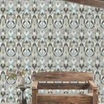 York Wallcoverings Malta Neutal & Blue Wallpaper | Wallpaper Twins York Wallcoverings Malta Neutal & Blue Wallpaper - SKU MN1921