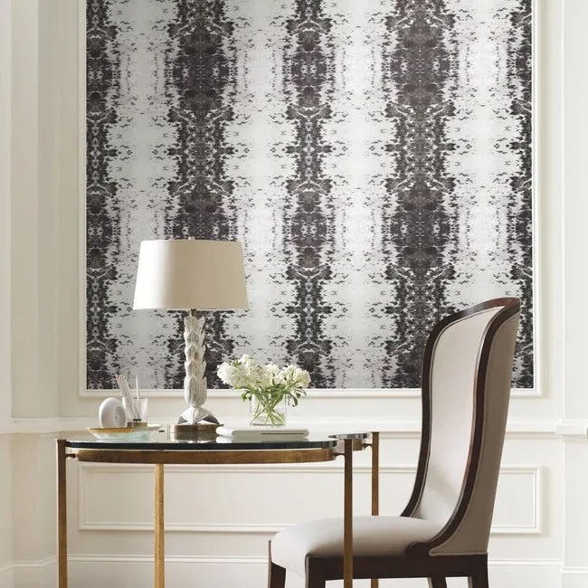 York Wallcoverings Marbled Appaloosa Black Peel & Stick Wallpaper - SKU PSW1380RL