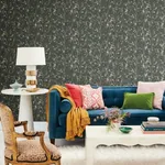 York Wallcoverings Marbled Endpaper Black & Gold Wallpaper | Wallpaper Twins York Wallcoverings Marbled Endpaper Black & Gold Wallpaper - SKU NV5591
