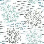 York Wallcoverings Marine Garden Blue & Brown Wallpaper | Wallpaper Twins York Wallcoverings Marine Garden Blue & Brown Wallpaper - SKU CV4406