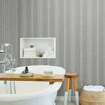 York Wallcoverings Market Stripe Black Wallpaper - SKU FH4012