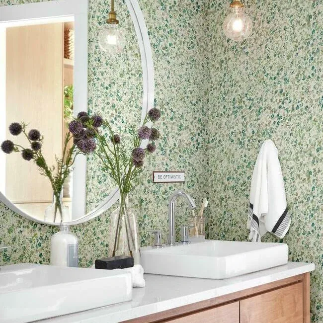 York Wallcoverings Meadow Green Wallpaper | Wallpaper Twins York Wallcoverings Meadow Green Wallpaper - SKU MK1121