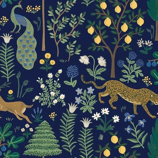 PSW1323RL | Menagerie Blue Peel & Stick Wallpaper