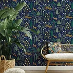 York Wallcoverings Menagerie Blue Peel & Stick Wallpaper - SKU PSW1323RL