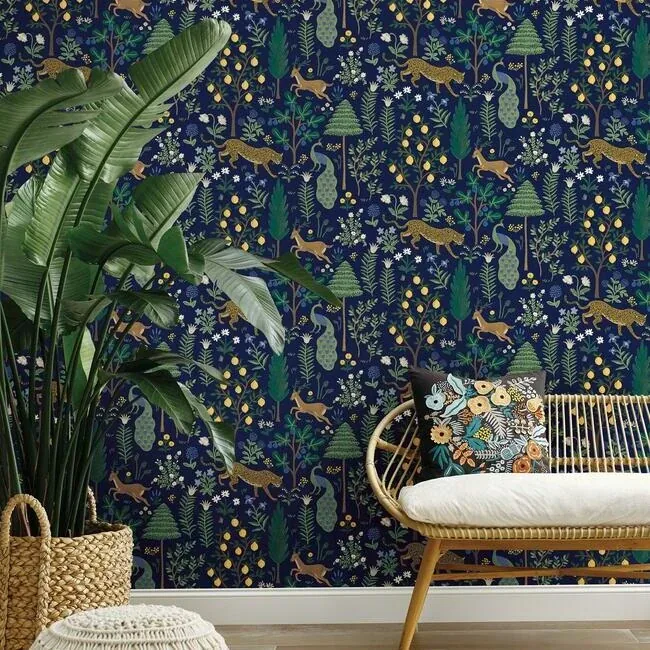 York Wallcoverings Menagerie Blue Peel & Stick Wallpaper - SKU PSW1323RL