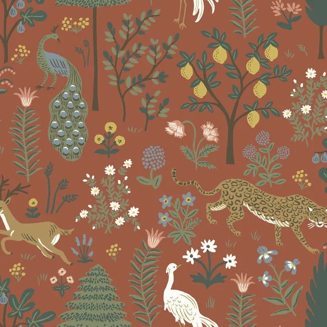 RP7301 | Menagerie Brown Wallpaper