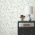 York Wallcoverings Menagerie Garden Blush Multicolor Peel & Stick Wallpaper - SKU PSW1550RL