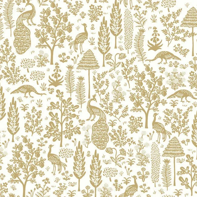 RP7371 | Menagerie Toile Beige Wallpaper